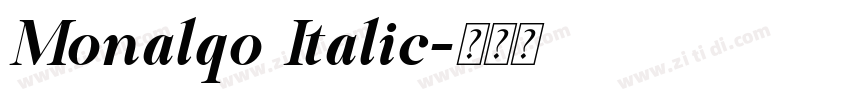 Monalqo Italic字体转换